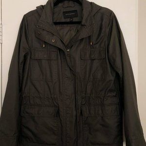 Army green Banana Republic Cargo Rain Jacket